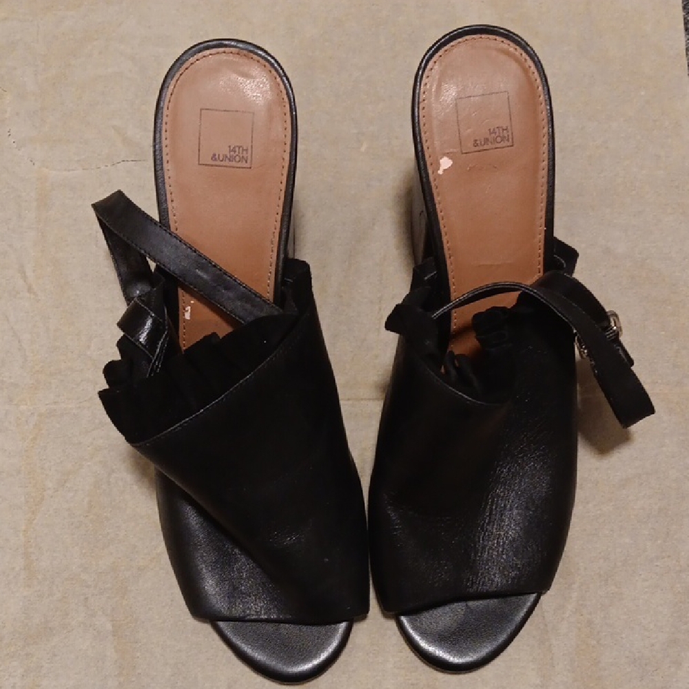 14th & Union Black Women's Mules Size 12